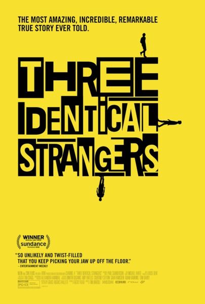 Movie poster for "THREE IDENTICAL STRANGERS"