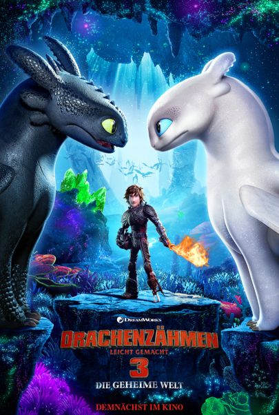Movie poster for "How to Train Your Dragon 3"