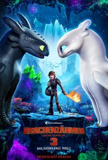 Filmplakat für "Drachenzähmen leicht gemacht 3: Die geheime Welt"
