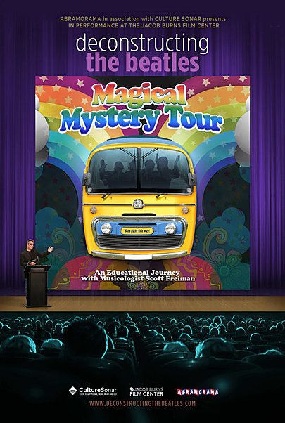 Movie poster for "DECONSTRUCTING THE BEATLES: MAGICAL MYSTERY TOUR"