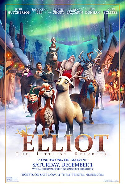 Movie poster for "ELLIOT: THE LITTLEST REINDEER"