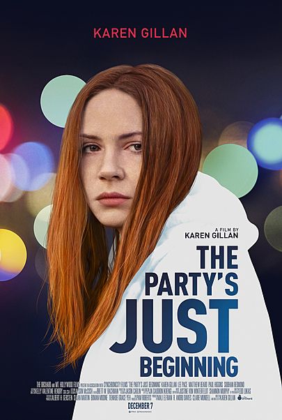Movie poster for "THE PARTY'S JUST BEGINNING"