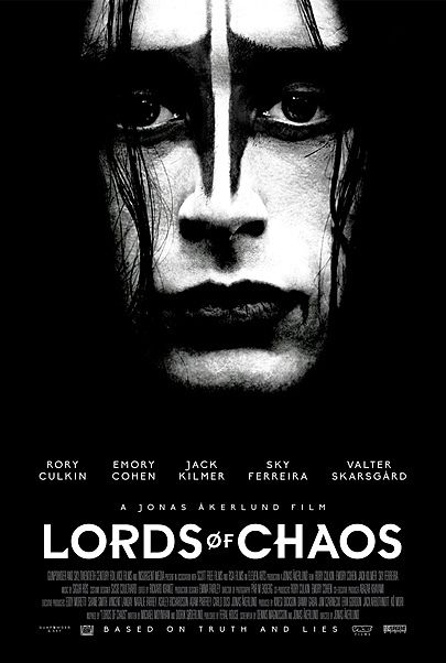 Movie poster for "LORDS OF CHAOS"
