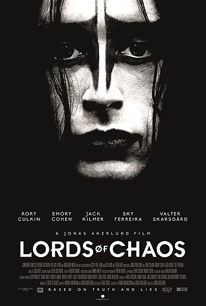 Movie poster for "LORDS OF CHAOS"