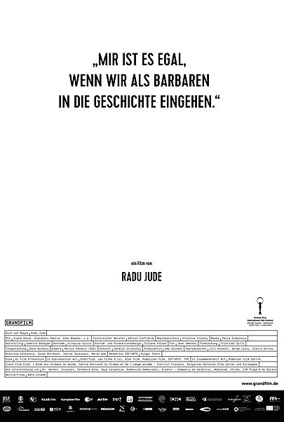 Filmplakat für ""Mir ist es egal, wenn wir als Barbaren in die Geschichte eingehen""