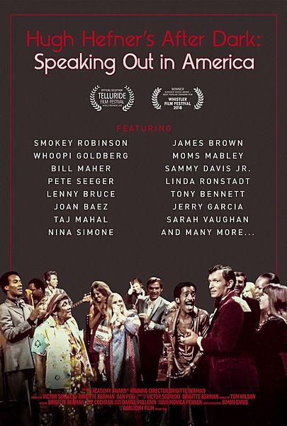 Movie poster for "HUGH HEFNER’S AFTER DARK: SPEAKING OUT IN AMERICA"