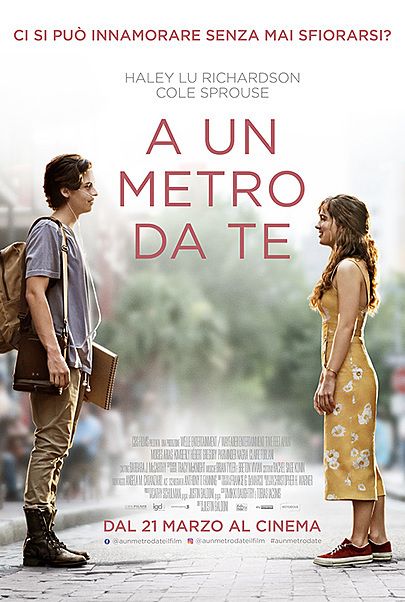 Movie poster for "FIVE FEET APART"