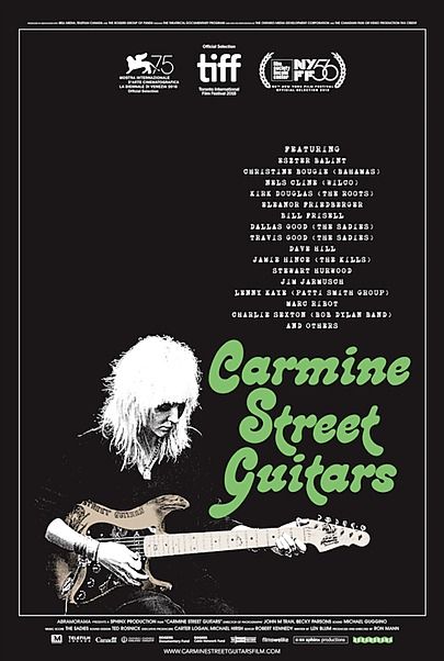 Movie poster for "CARMINE STREET GUITARS"