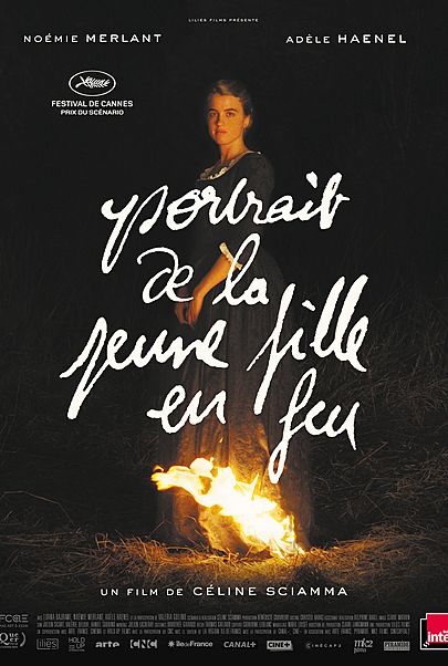 Movie poster for "PORTRAIT OF A LADY ON FIRE"