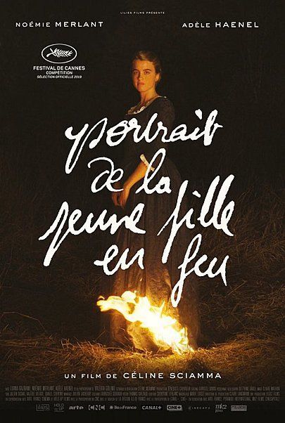Movie poster for "PORTRAIT OF A LADY ON FIRE"