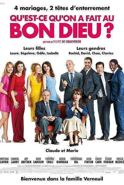 Movie poster for "QU'EST-CE QU’ON A FAIT AU BON DIEU?"