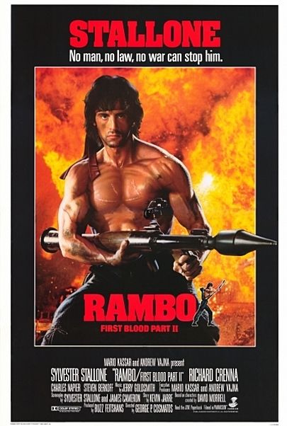 Movie poster for "RAMBO : FIRST BLOOD PART II"