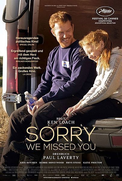 Movie poster for "SORRY WE MISSED YOU"