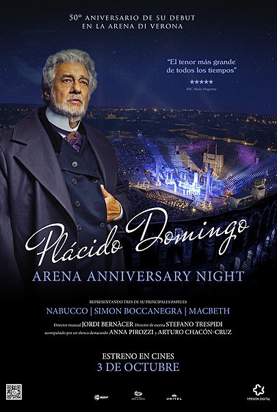 Movie poster for "PLACIDO DOMINGO 50 : ARENA ANNIVERSARY NIGHT"