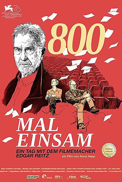 Filmplakat für "800 MAL EINSAM - EIN TAG MIT DEM FILMEMACHER EDGAR REITZ"