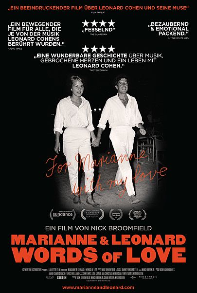 Movie poster for "MARIANNE & LEONARD: WORDS OF LOVE"