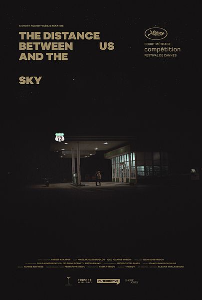 Movie poster for "THE DISTANCE BETWEEN US AND THE SKY"