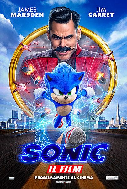 Movie poster for "SONIC THE HEDGEHOG"