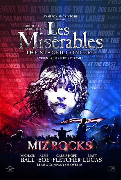 Movie poster for "LES MISERABLES - THE STAGED CONCERT"