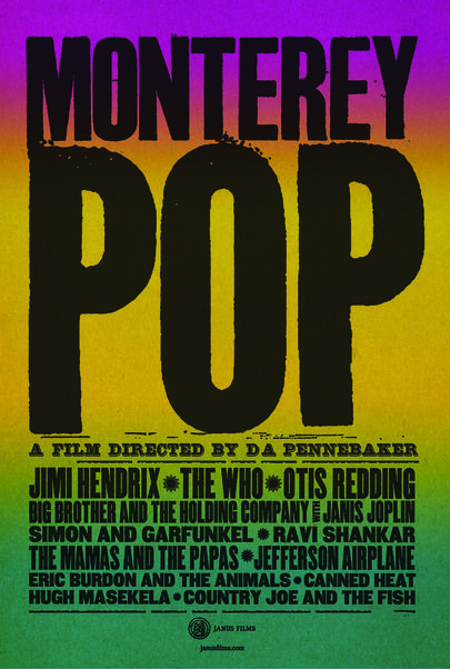 Movie poster for "MONTEREY POP (50th Anniversary - 4K RESTORATION)"