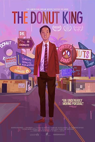 Movie poster for "THE DONUT KING"