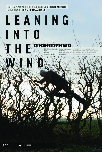 Movie poster for "LEANING INTO THE WIND: ANDY GOLDSWORTHY"