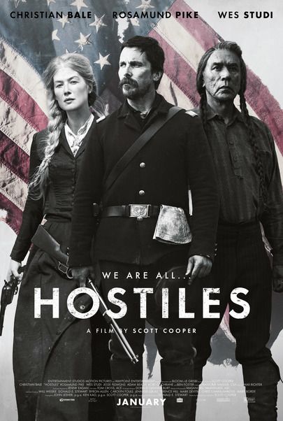 Movie poster for "HOSTILES"
